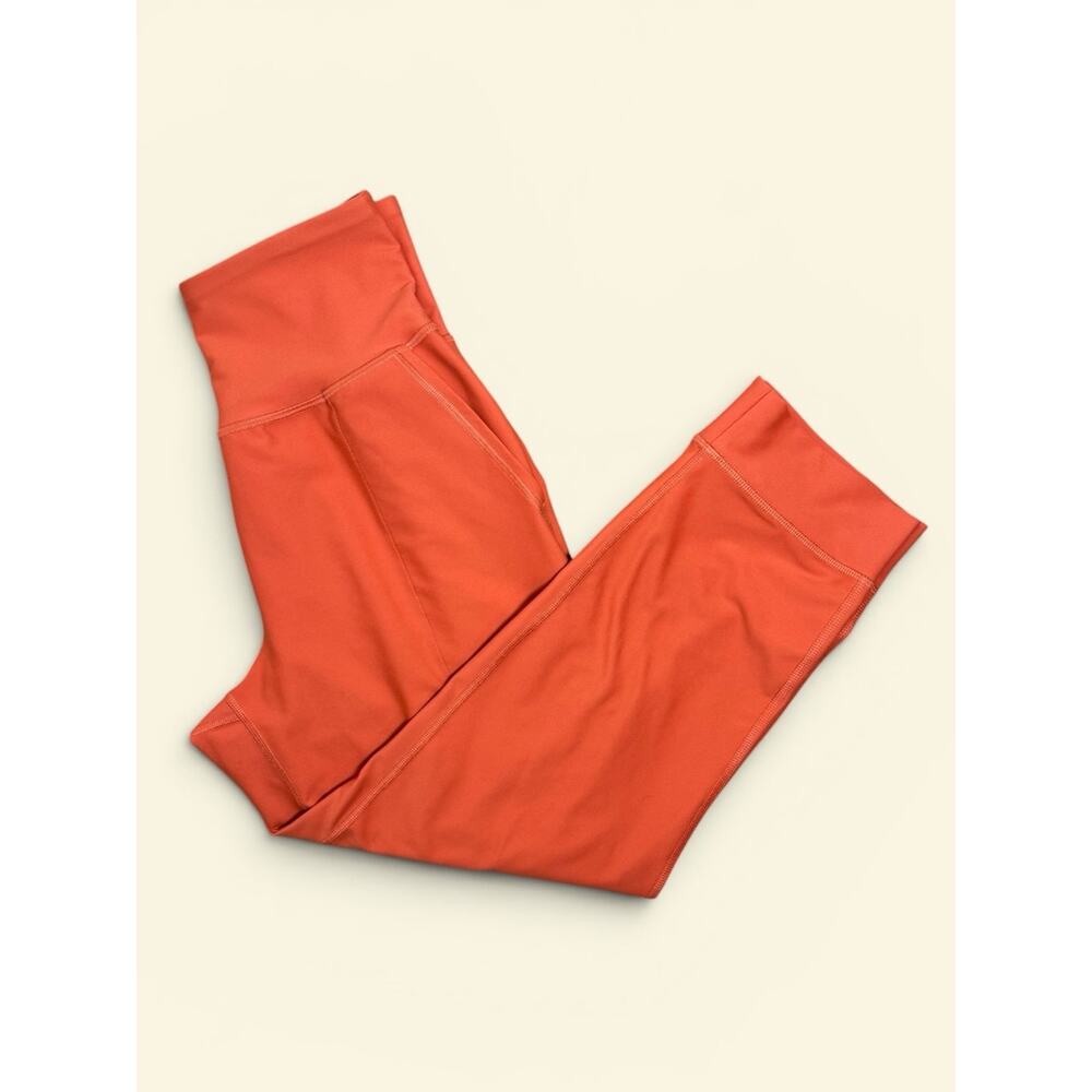 Old Navy High Waisted PowerSoft Crop Jogger Pant Buttery Soft - Orange - Picture 2 of 12